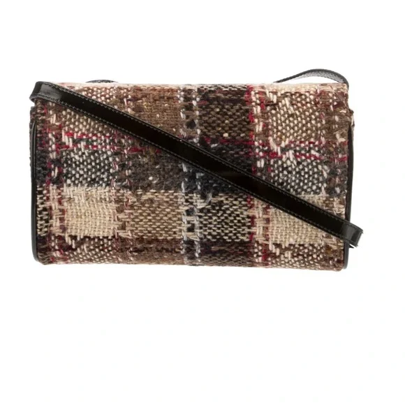 VINTAGE Burberry Tweed Crossbody Bag - Picture 3 of 10